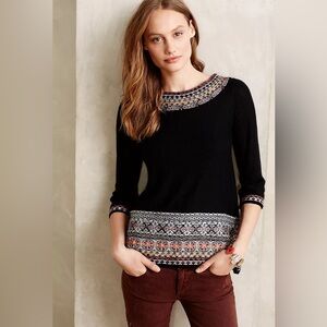 Anthropologie x Sleeping on Snow Antiquarian Pullover Knit Sweater